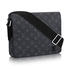 L Vuitton M44000 District PM Messenger Bag Monogram Eclipse Canvas