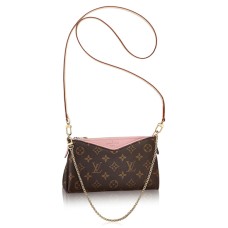 L Vuitton M44037 Pallas Clutch Crossbody Bag Monogram Canvas