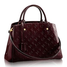 L Vuitton M50400 Montaigne MM Tote Bag Monogram Vernis