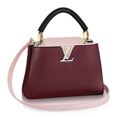 L Vuitton M51082 Capucines PM Tote Bag Taurillon Leather