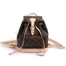 L Vuitton M51137 Montsouris Backpack Mini Monogram Canvas