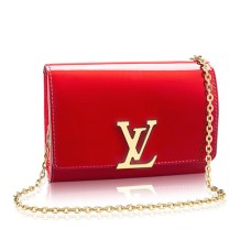 L Vuitton M51602 Louise Chain PM Crossbody Bag Monogram Vernis