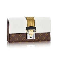 L Vuitton M54617 Column Clutch Monogram Canvas