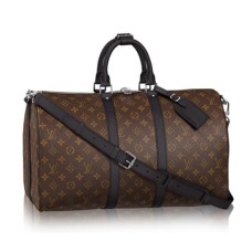 L Vuitton M56711 Keepall Bandouliere 45 Duffel Bag Monogram Macassar Canvas L Vuitton M56711 Keepall Bandouliere 45 Duffel Bag Monogram Macassar Canvas