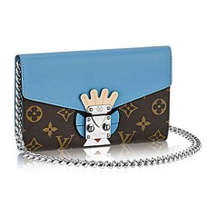 L Vuitton M60796 Tribal Mask Chain Wallet Monogram Canvas