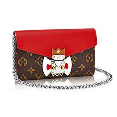 L Vuitton M60797 Tribal Mask Chain Wallet Monogram Canvas