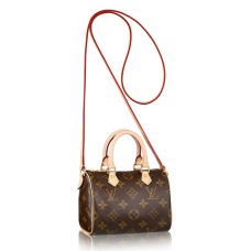 L Vuitton M61252 Nano Speedy Crossbody Bag Monogram Canvas