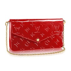 L Vuitton M61293 Pochette Felicie Chain Wallet Monogram Vernis
