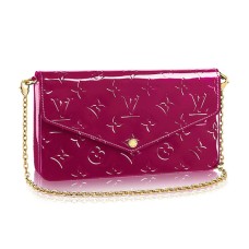 L Vuitton M61469 Pochette Felicie Chain Wallet Monogram Vernis