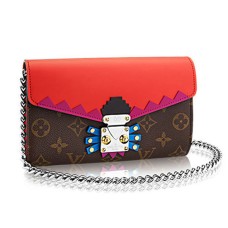 L Vuitton M61488 Chain Wallet Totem Monogram Canvas