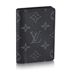L Vuitton M61696 Pocket Organizer Monogram Eclipse Canvas