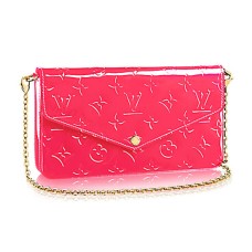 L Vuitton M61787 Pochette Felicie Chain Wallet Monogram Vernis