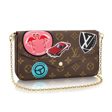 L Vuitton M62145 Pochette Felicie Chain Wallet Monogram Canvas