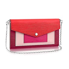 L Vuitton M62252 Chain Wallet Epi Leather