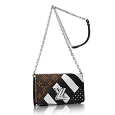 L Vuitton M62389 Twist Chain Wallet Monogram Canvas
