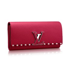 L Vuitton M64104 Capucines Wallet Taurillon Leather