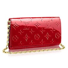 L Vuitton M90206 Chain Wallet Monogram Vernis