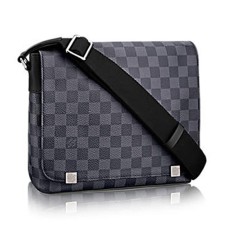 L Vuitton N41028 District PM Messenger Bag Damier Graphite Canvas