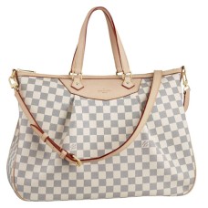 L Vuitton N41111 Siracusa GM Shoulder Bag Damier Azur Canvas