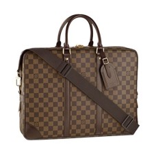 L Vuitton N41122 Porte-Documents Voyage GM Briefcase Damier Ebene Canvas