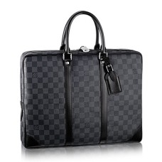 L Vuitton N41125 Porte-Documents Voyage Briefcase Damier Graphite Canvas
