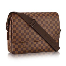 L Vuitton N41149 Shelton MM Messenger Bag Damier Ebene Canvas
