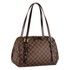 L Vuitton N41158 Rivington GM Shoulder Bag Damier Ebene Canvas