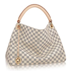 L Vuitton N41174 Artsy MM Hobo Bag Damier Azur Canvas