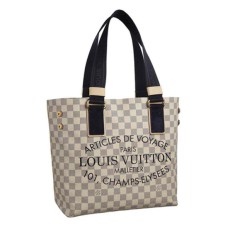 L Vuitton N41179 Cabas PM Shoulder Bag Damier Azur Canvas