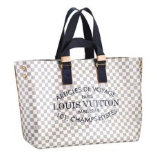L Vuitton N41180 Cabas GM Shoulder Bag Damier Azur Canvas