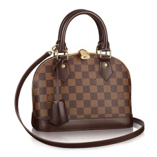 L Vuitton N41221 Alma BB Tote Bag Damier Ebene Canvas