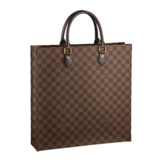 L Vuitton N41225 Sac Plat NM Tote Bag Damier Ebene Canvas