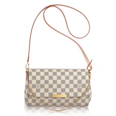 L Vuitton N41275 Favorite MM Damier Azur Canvas