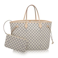 L Vuitton N41360 Neverfull GM Shoulder Bag Damier Azur Canvas
