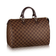 L Vuitton N41363 Speedy 35 Tote Bag Damier Ebene Canvas