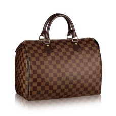 L Vuitton N41364 Speedy 30 Tote Bag Damier Ebene Canvas