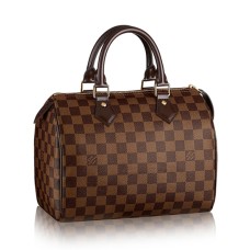 L Vuitton N41365 Speedy 25 Tote Bag Damier Ebene Canvas