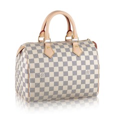 L Vuitton N41371 Speedy 25 Tote Bag Damier Azur Canvas