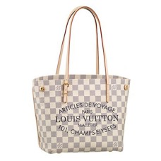 L Vuitton N41376 Cabas PM Shoulder Bag Damier Azur Canvas