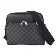 L Vuitton N41408 Dayton Reporter PM Messenger Bag Damier Graphite Canvas