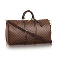 L Vuitton N41414 Keepall Bandouliere 55 Duffel Bag Damier Ebene Canvas L Vuitton N41414 Keepall Bandouliere 55 Duffel Bag Damier Ebene Canvas