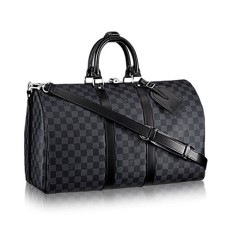 L Vuitton N41418 Keepall Bandouliere 45 Duffel Bag Damier Graphite Canvas L Vuitton N41418 Keepall Bandouliere 45 Duffel Bag Damier Graphite Canvas