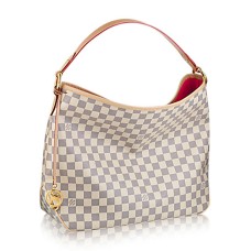 L Vuitton N41448 Delightful MM Hobo Bag Damier Azur Canvas