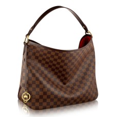 L Vuitton N41460 Delightful MM Hobo Bag Damier Ebene Canvas