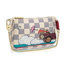 L Vuitton N41463 Mini Pochette Accessoires Evasion Damier Azur Canvas L Vuitton N41463 Mini Pochette Accessoires Evasion Damier Azur Canvas