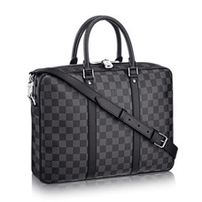L Vuitton N41478 Porte-Documents Voyage PM Briefcase Damier Graphite Canvas