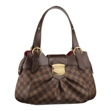 L Vuitton N41542 Sistina PM Hobo Bag Damier Ebene Canvas