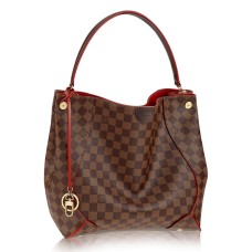 L Vuitton N41555 Caissa Hobo Bag Damier Ebene Canvas