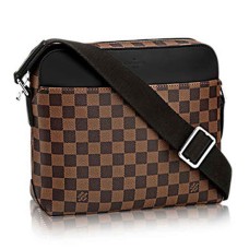 L Vuitton N41568 Jake Messenger PM Messenger Bag Damier Ebene Canvas