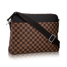 L Vuitton N41569 Jake Messenger MM Messenger Bag Damier Ebene Canvas